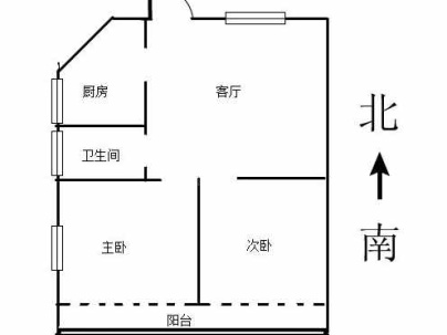 安澜小区 2室 1厅 53.95平米