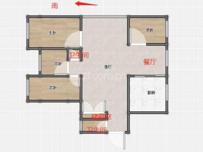 景昌组团 4室 2厅 132平米