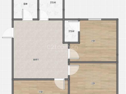 金竹锦园 2室 2厅 100平米