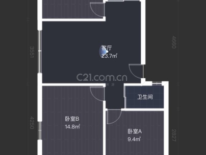 竹园 3室 2厅 84平米
