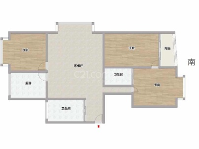新龙公寓 3室 2厅 123平米