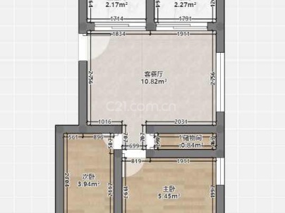 黄龙9区玉树 2室 1厅 75平米