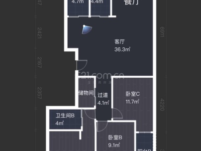 祥盛锦园 3室 2厅 122平米