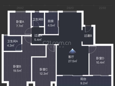 新希望玉锦麟 4室 2厅 146.63平米