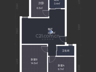 竹园 3室 2厅 85平米