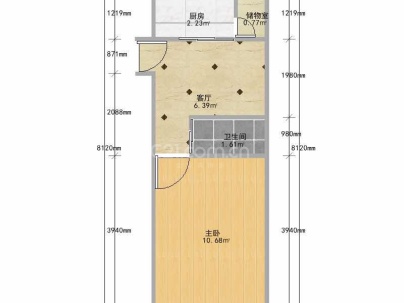 玛瑙大楼 1室 1厅 49.23平米