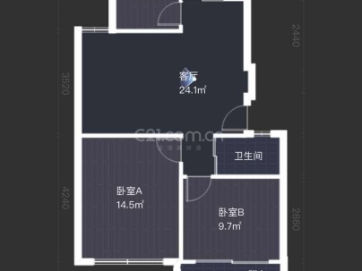 竹园 3室 2厅 81平米