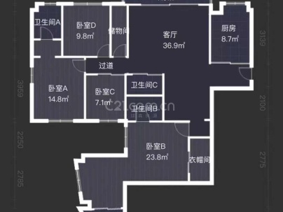 雪景公寓 4室 2厅 180.84平米