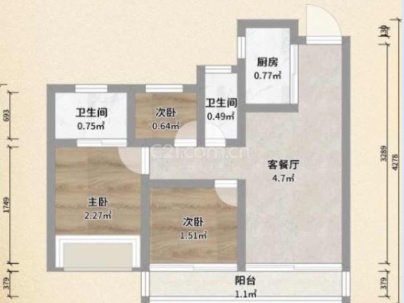 龙湖坤和天境 3室 2厅 105平米