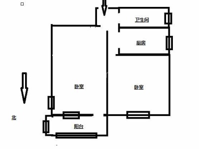 蒲鞋市新村 2室 1厅 50.33平米