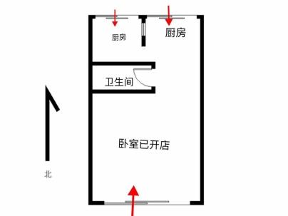 蒲鞋市新村 1室 1厅 45平米