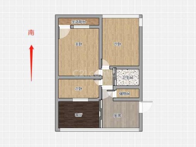 双莲小区(双莲大楼） 2室 1厅 58平米