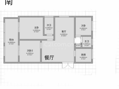 云川华庭 3室 2厅 110平米