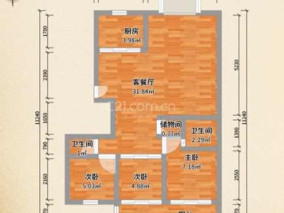 郑桥锦园 3室 2厅 116平米