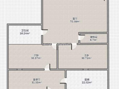 桂组团(永强) 2室 2厅 72.23平米