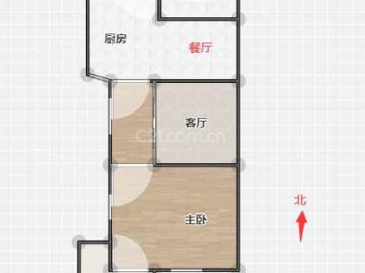 水心杏组团 2室 1厅 46.38平米