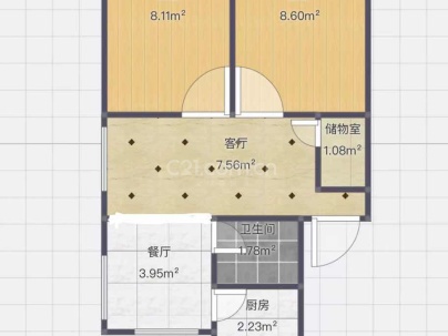 新湖小区 2室 1厅 80.2平米