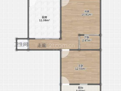 杨柳公寓 2室 55.07平米