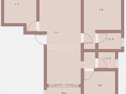 保利大国璟 3室 2厅 117平米