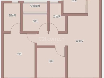 保利大国璟 2室 2厅 100平米