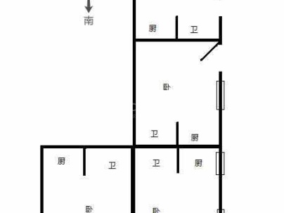 横河南新村 4室 1厅 57平米