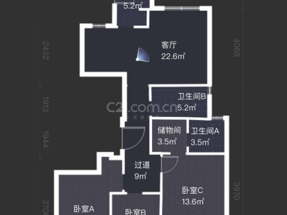 吕家岸锦园 3室 2厅 90平米