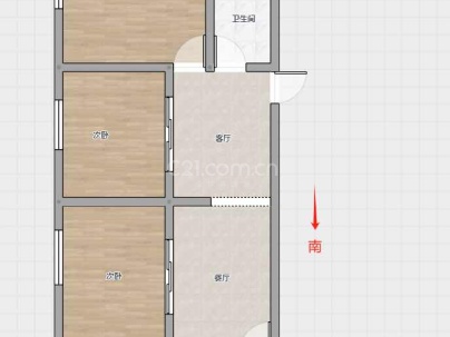 水心樱组团 3室 1厅 53.08平米