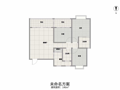 广信大厦 3室 2厅 146平米