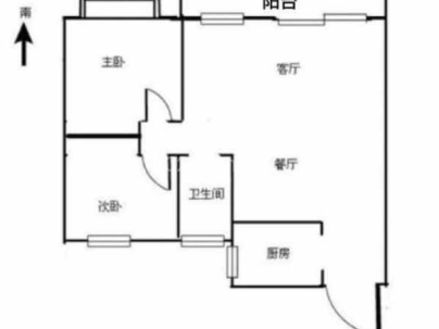 鹿屿华庭 2室 1厅 87平米