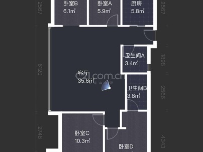 未来城壹号（雅戈尔未来城） 3室 1厅 110平米