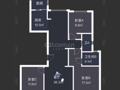 江前里 3室 2厅 130平米