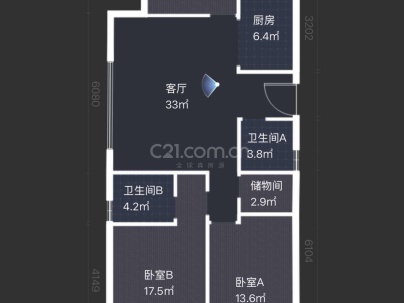 汤品园 3室 2厅 127平米