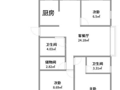 广润嘉苑 3室 2厅 143.7平米
