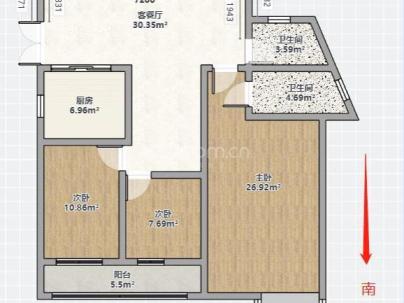 江宸馨园 3室 2厅 130平米