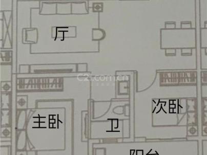 云川华庭 2室 1厅 84.85平米