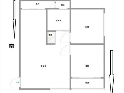 麻行小区 2室 2厅 89平米