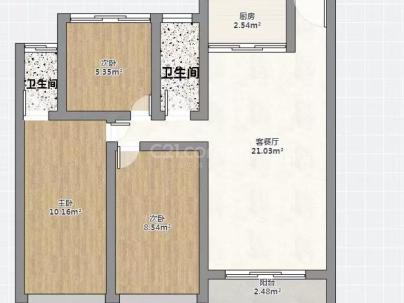 瓯鹿幸福里 3室 2厅 115.33平米