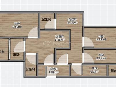 慈湖锦苑一组团 2室 2厅 130平米