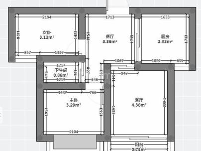 景西嘉园 2室 1厅 81平米