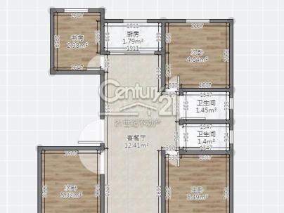 华鸿艺墅 4室 2厅 127平米