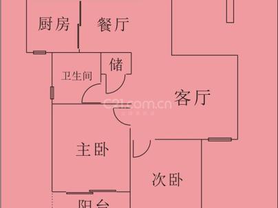 甲里家园二组团 2室 1厅 82.43平米