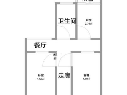 江岸锦苑 2室 1厅 75平米