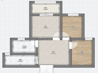 金池家园 2室 2厅 90平米