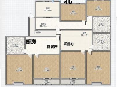 新塘东苑 5室 2厅 160平米