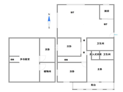 盛西家园 4室 2厅 128平米