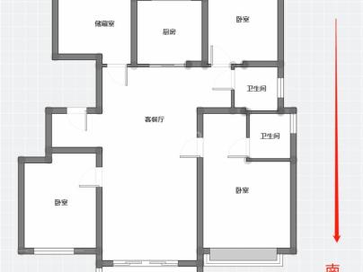 奥体华府 4室 2厅 121平米