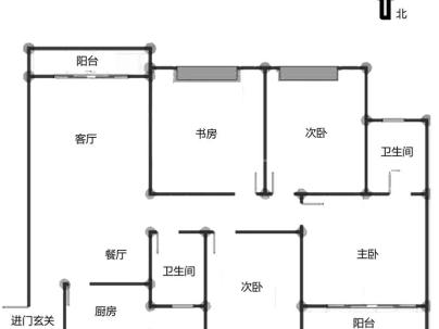 上堡公寓 3室 2厅 169.63平米