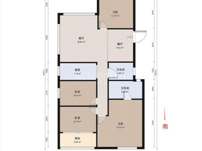 新希望玉锦麟 3室 1厅 140平米