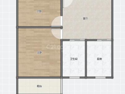 水心梅组团 2室 1厅 44.6平米