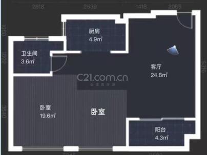 富悦江庭(上江村黄屿单元C-16地块) 2室 2厅 79平米
